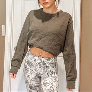 olive green crewneck